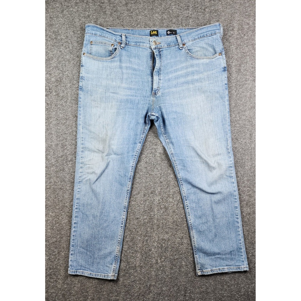 Lee S-Gene Classic Fit Jeans Mens 42x29 Light Blue Stretch Denim Straight Leg